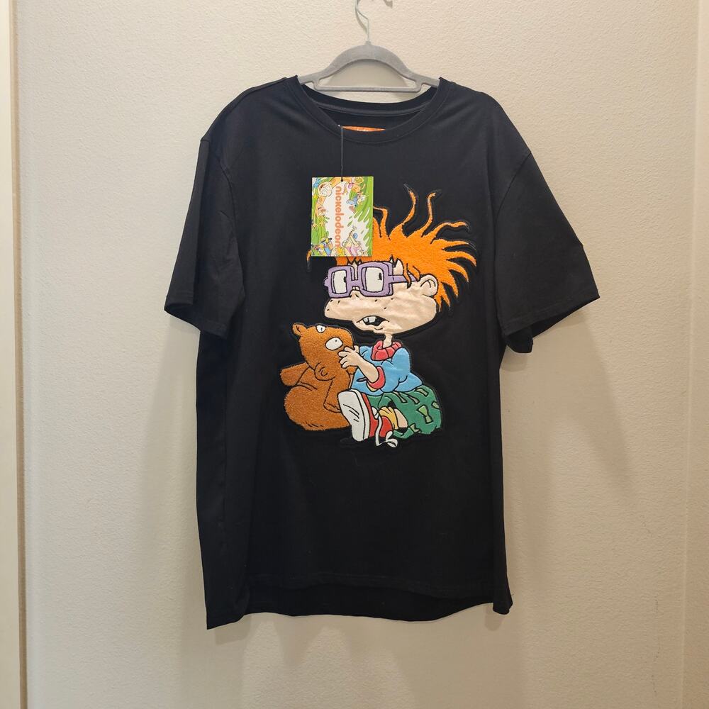 NWT Nickelodeon Rugrats Chuckie Black T-Shirt Size XL